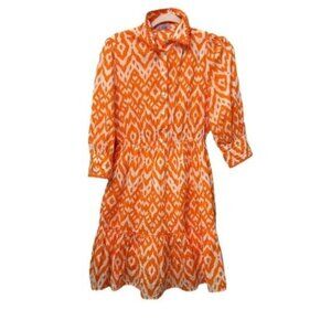 St Barth Cottagecore dress Orange Ruffle Old Money Quiet Luxury Peasant Beach
